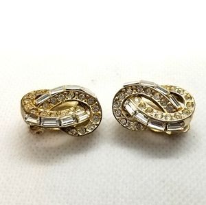 Carolee Rhinestone Clip on earrings